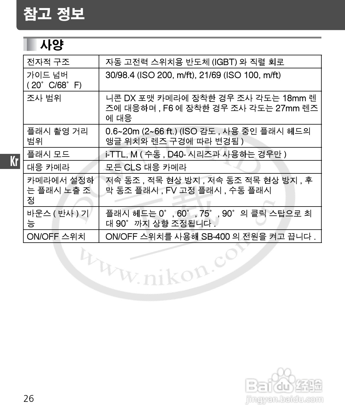 尼康SB-400数码相机使用说明书:[13]
