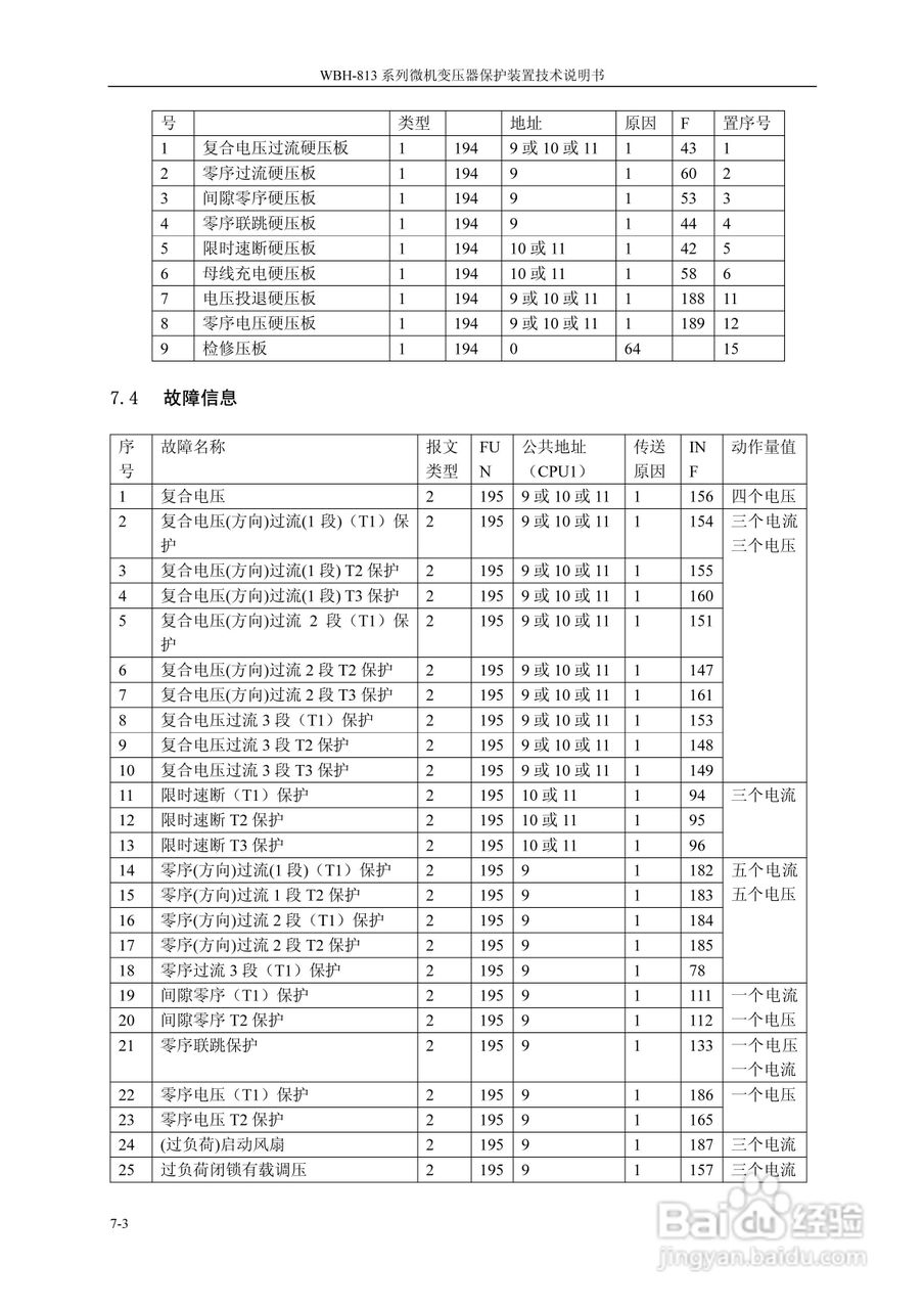 许继WBH-813微机变压器保护装置技术说明书:[6]