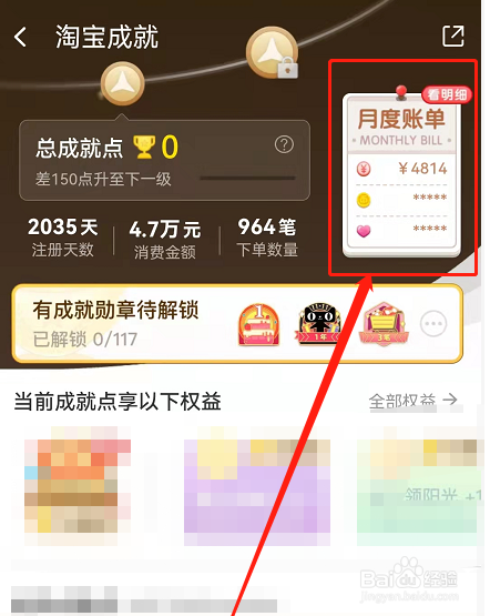 淘宝月度账单如何查看