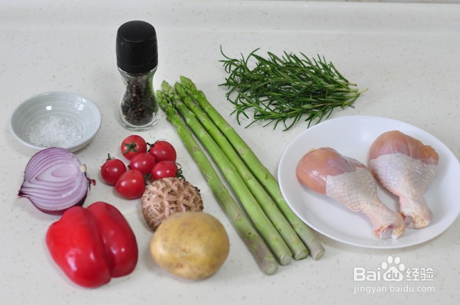 如何做烤蔬菜鸡腿？