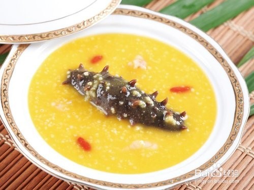 海参小米粥的制作方法