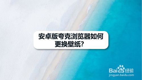 安卓版夸克浏览器如何更换壁纸