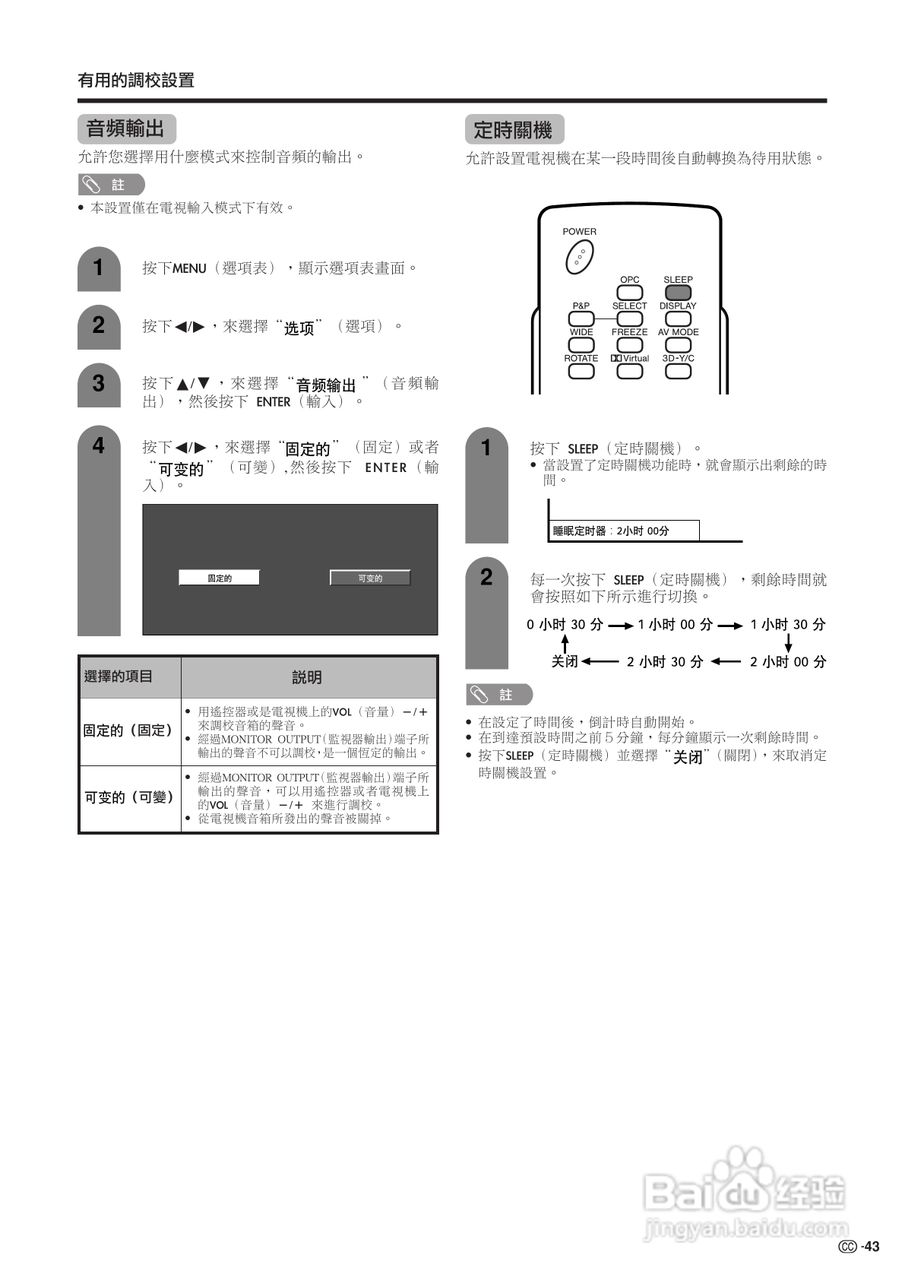 声宝LC-37GA3H型液晶电视机说明书:[5]