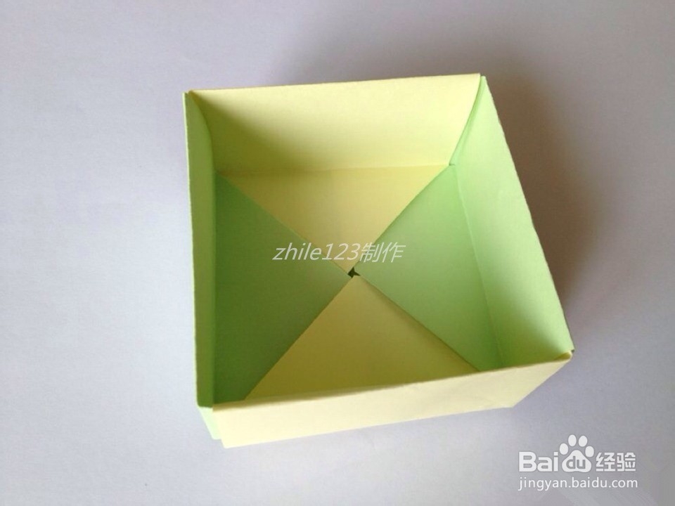 手工折纸制作：[16]礼品盒（四角沙漏盒）