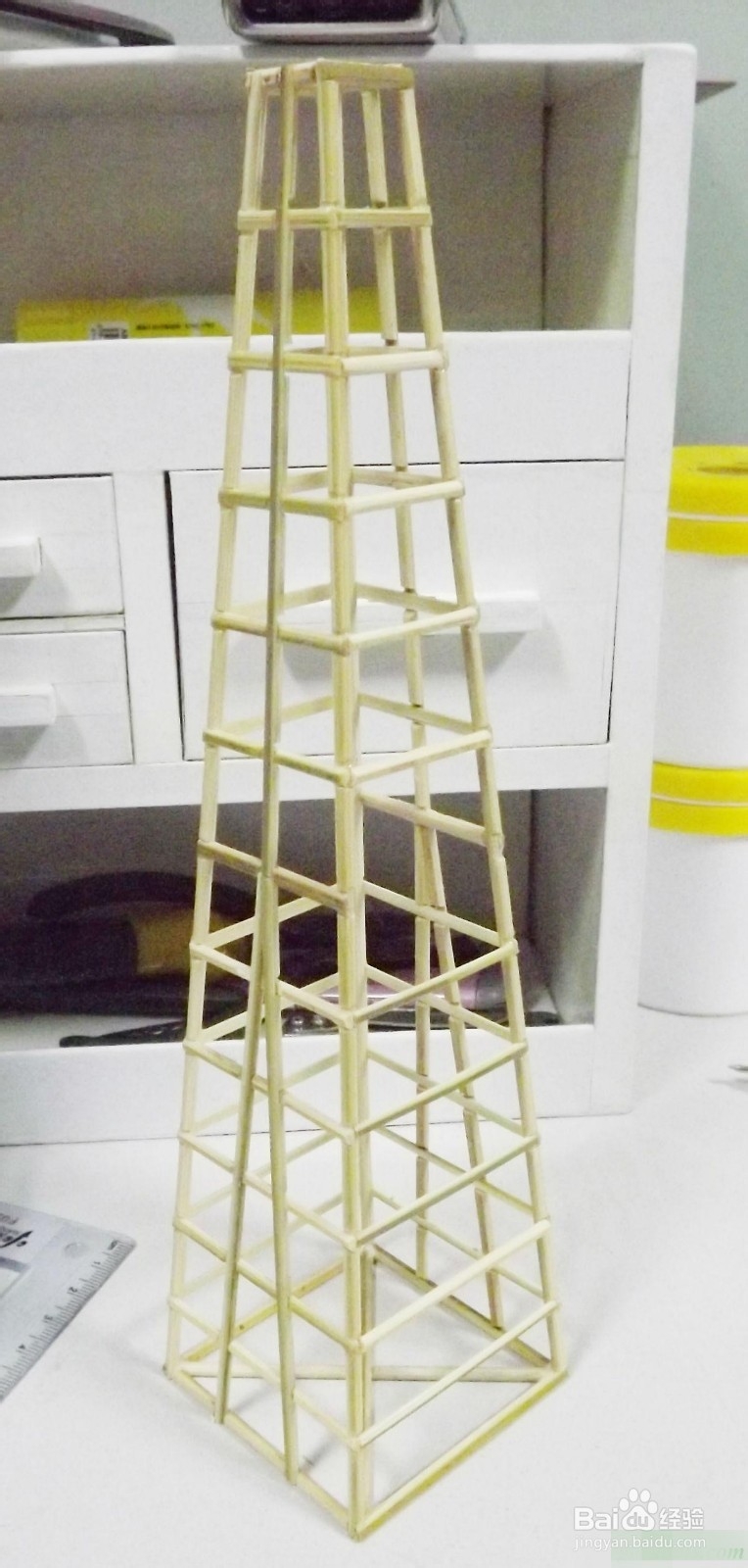 烧烤竹签如何DIY埃菲尔铁塔