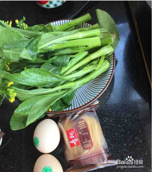 好吃的青菜鸡蛋面