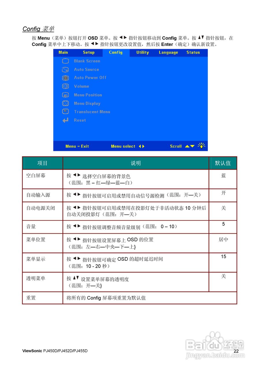 优派PJ455D投影仪使用说明书:[3]