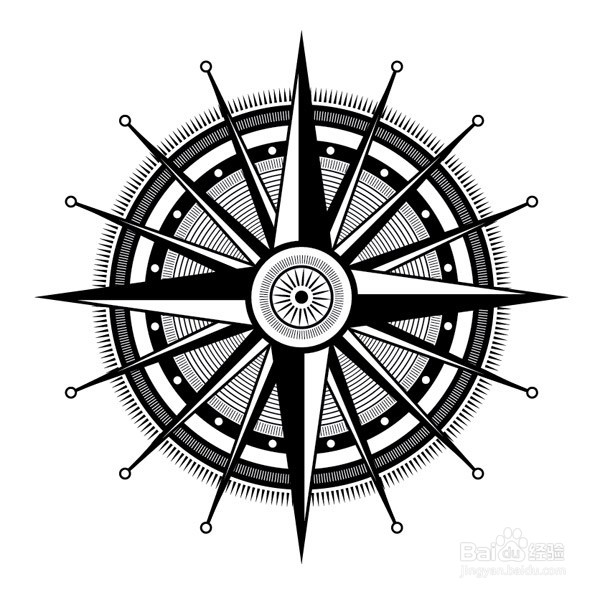 怎么用Illustrator设计一个华丽的罗盘