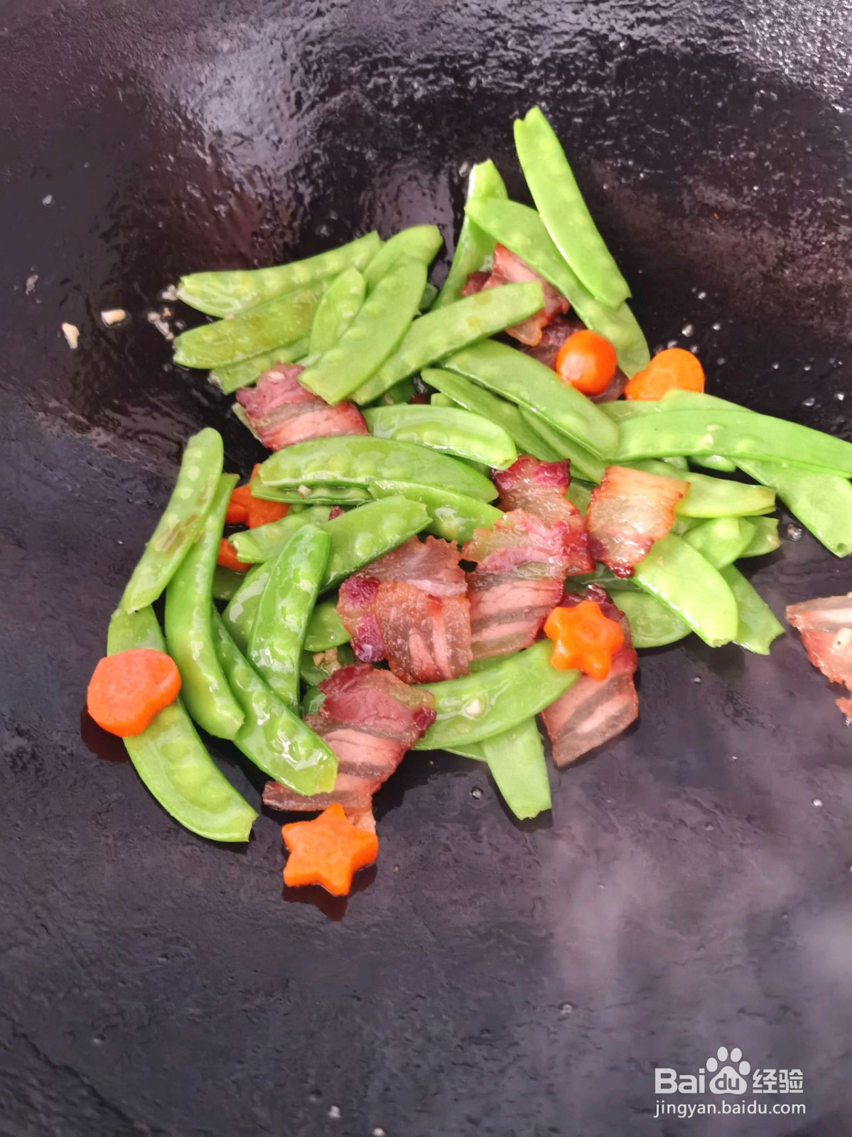 腊味炒荷兰豆的做法