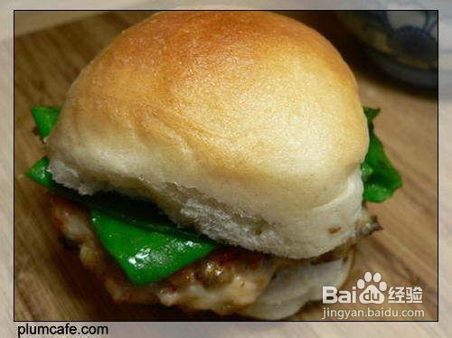 鲜虾茄子汉堡包的做法