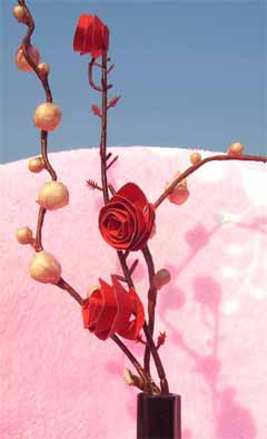 手工动手制作装饰红玫瑰