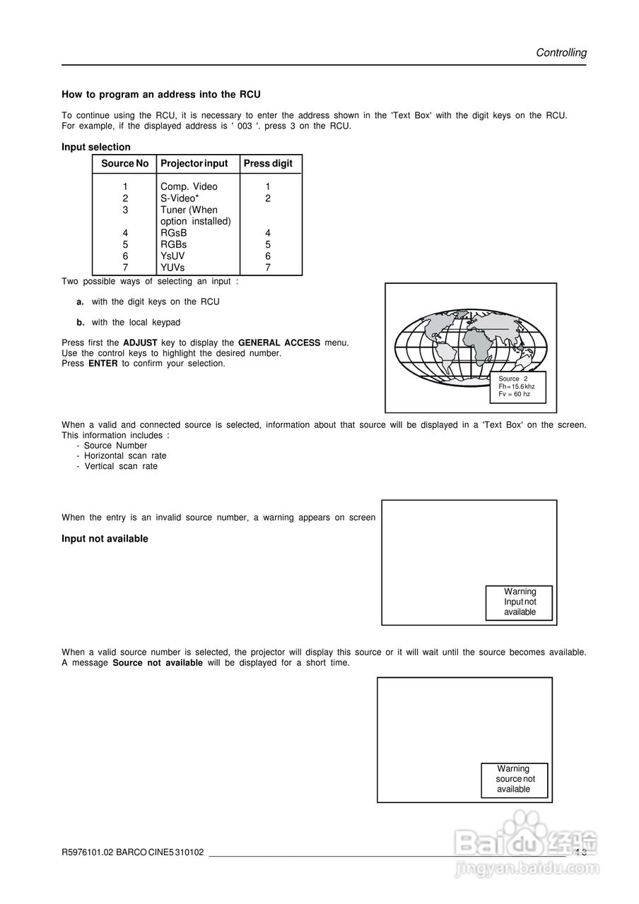 Barco巴可 Cine 5投影机说明书:[2]