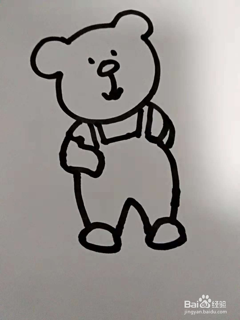 小熊的简笔画怎么画呢