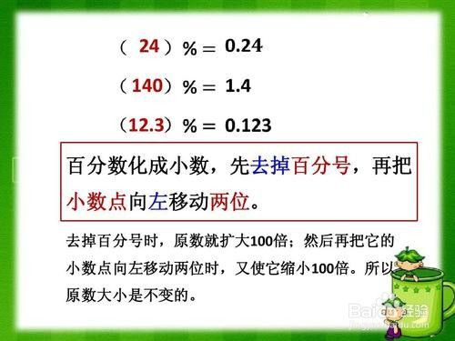 百分数和小数如何互化 百度经验