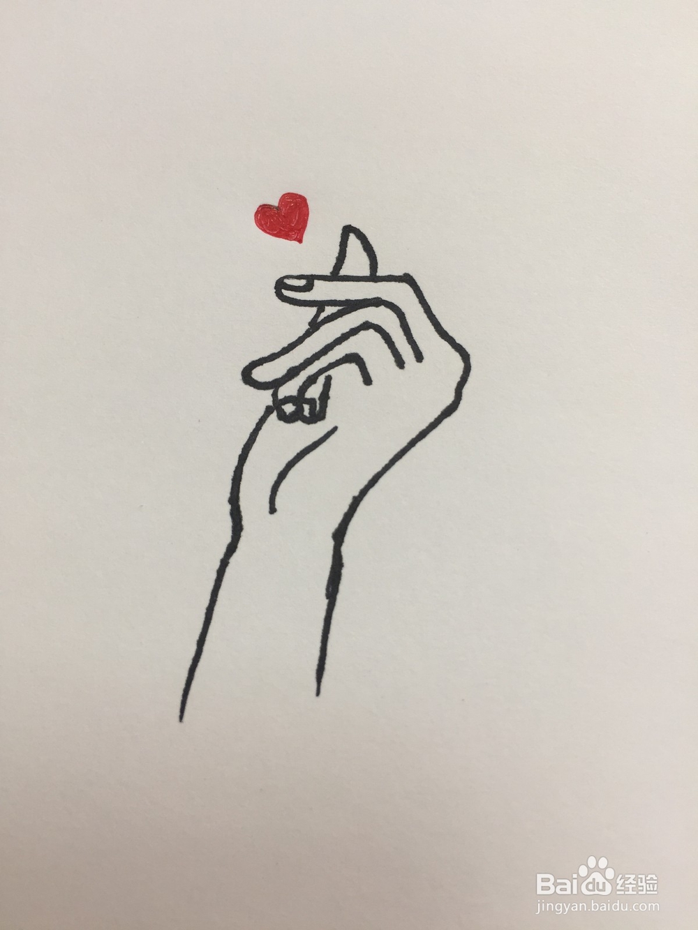 抖音上用手比爱心的简单画法