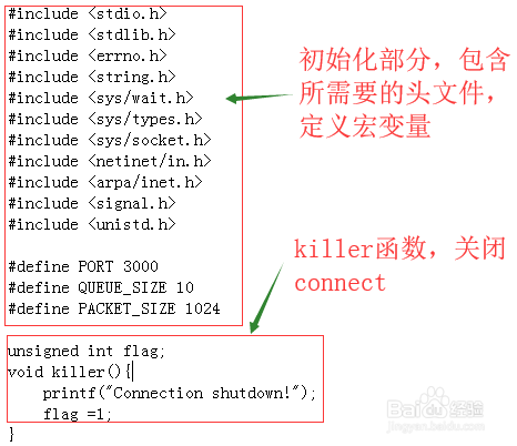 LINUX下SOCKET(TCP)通信程序分析