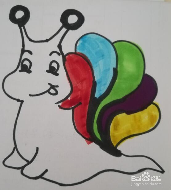 小蜗牛的画法 小蜗牛的简笔画