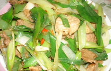 葱炒肉的做法