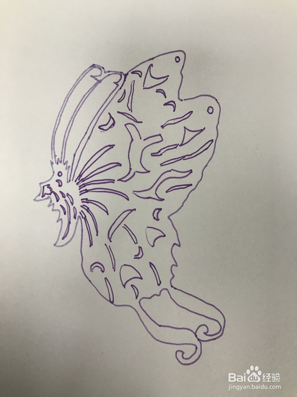 画一个简易蝴蝶图案