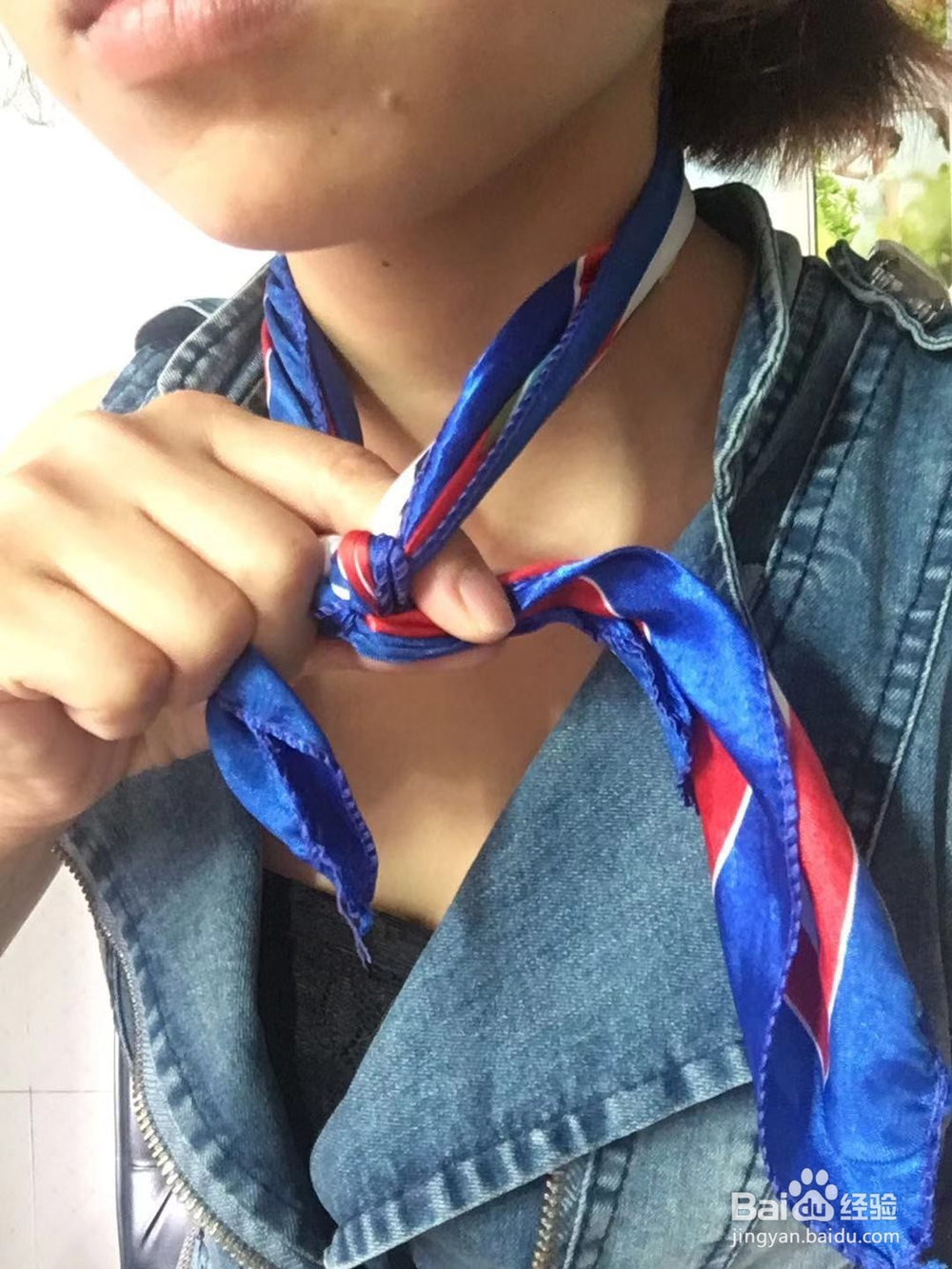 丝巾打结法，简单好看
