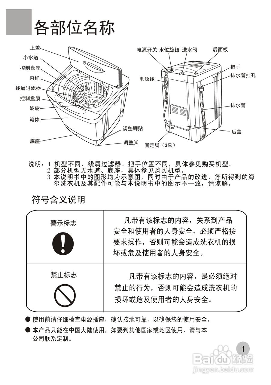 海尔全自动洗衣机XQB40-63使用说明书