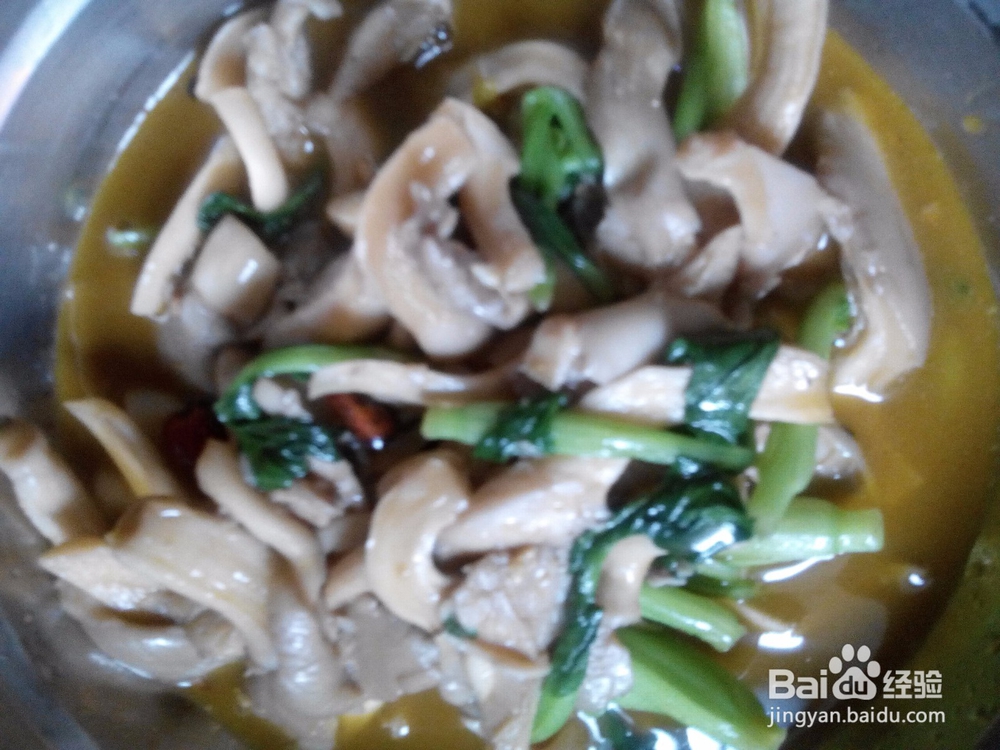 蘑菇炒青菜的做法