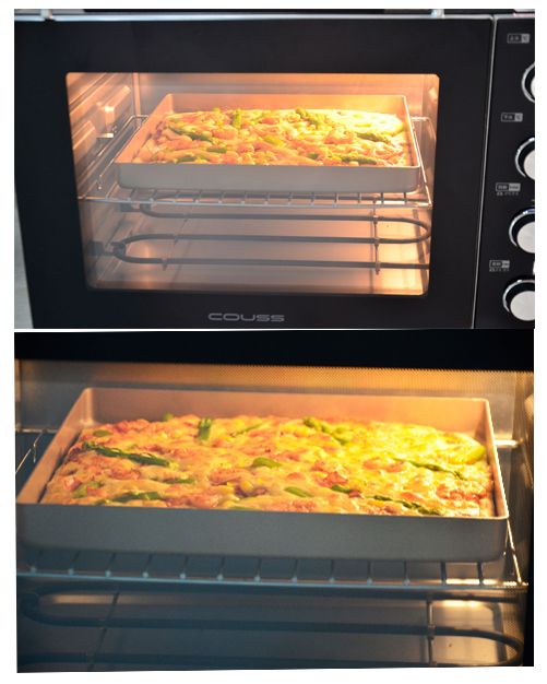 鲜虾芦笋薄底批萨