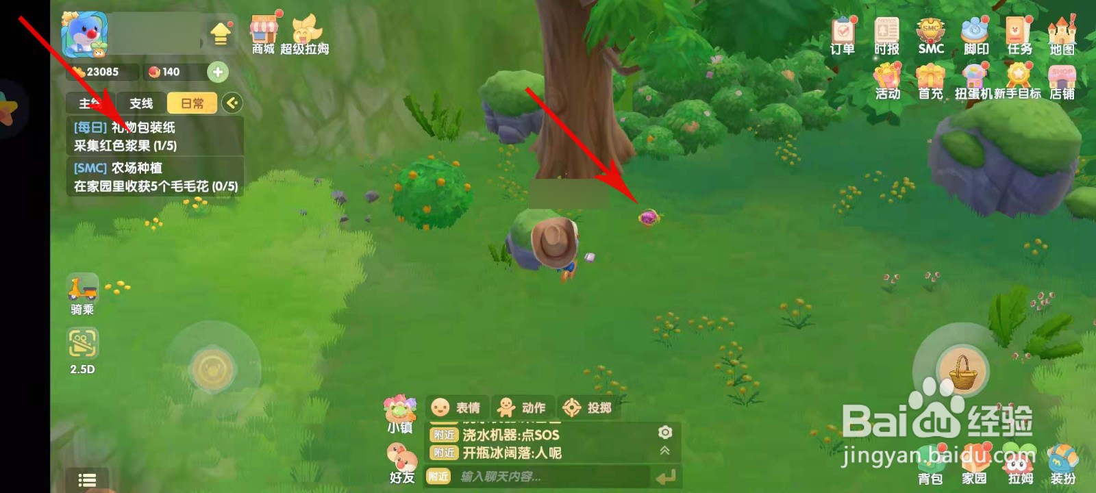 摩尔庄园红色浆果在哪