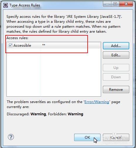 Access restriction required library rt.jar