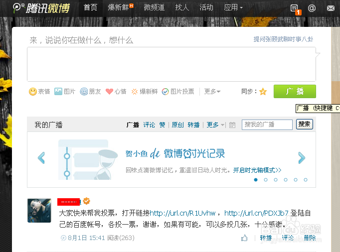 怎样更换腾讯微博皮肤