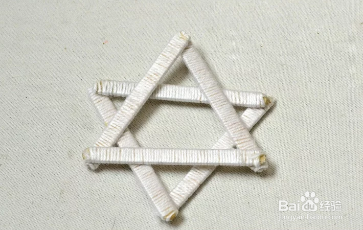 怎么用冰棍制作六芒星