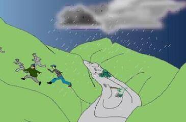 遭遇泥石流时正确的逃生方法