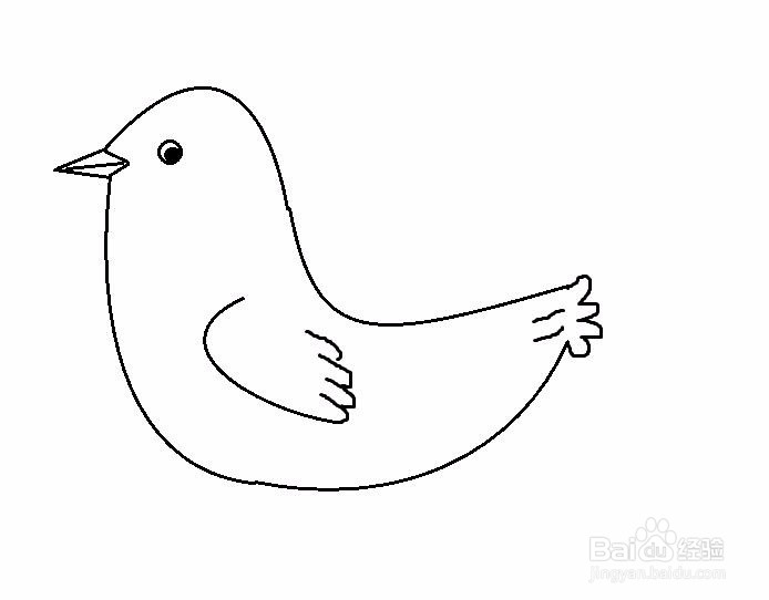 小鸡的简笔画画法