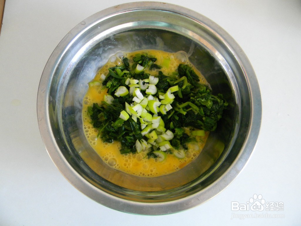 家常美味——浇汁菠菜鸡蛋糕