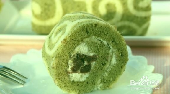 教你做唐草抹茶卷