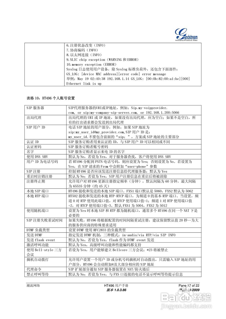 Grandstream HT496双FXS口模拟电话适配器用户手册:[2]