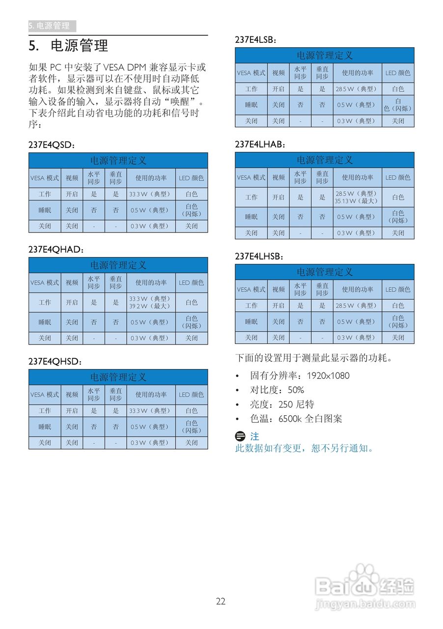 飞利浦237E4QHSD/93液晶显示器使用说明书:[3]