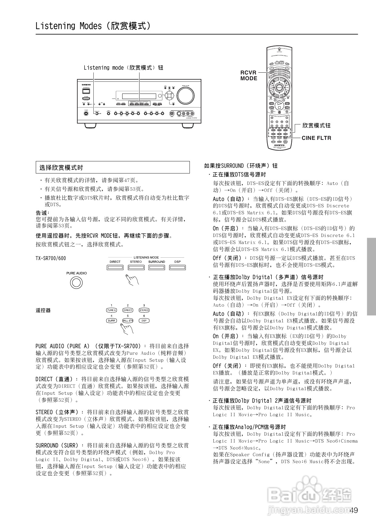 安桥AV接收机TX-SR700型使用说明书:[3]
