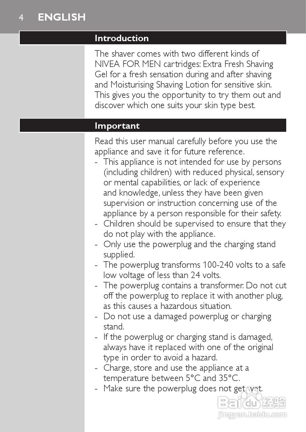 PHILIPS HQ7740剃须刀说明书:[1]