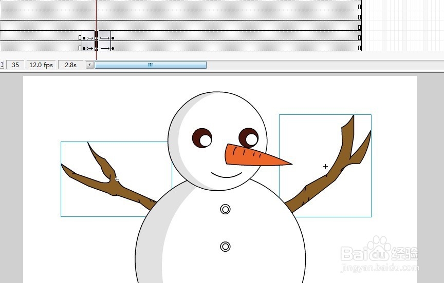 flash如何制作雪人的动态教程