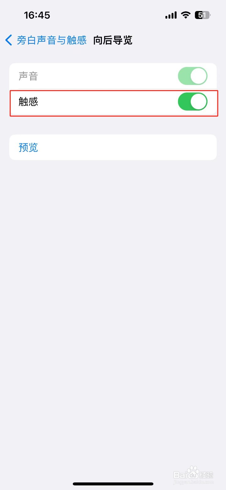 苹果手机怎么设置旁白向后导览的触感