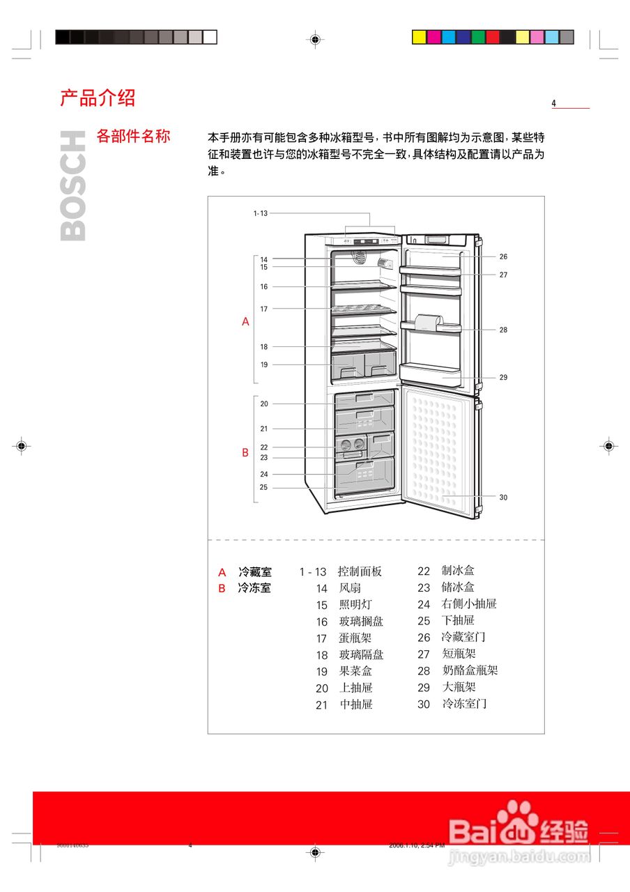 博世KKE25681TI冰箱使用说明书:[1]
