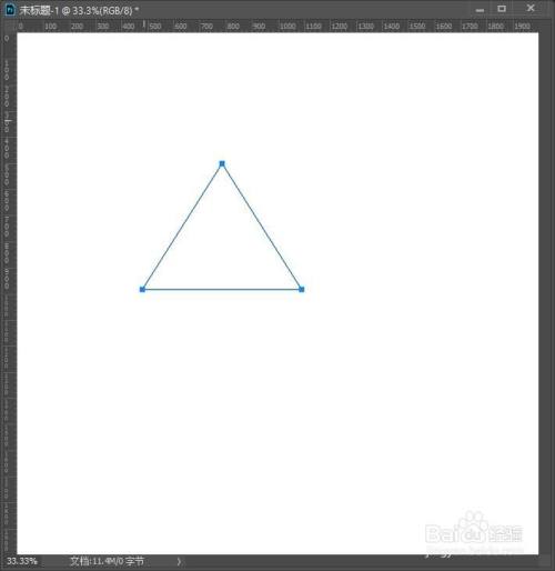 ps 2018如何使用钢笔工具绘制三角形