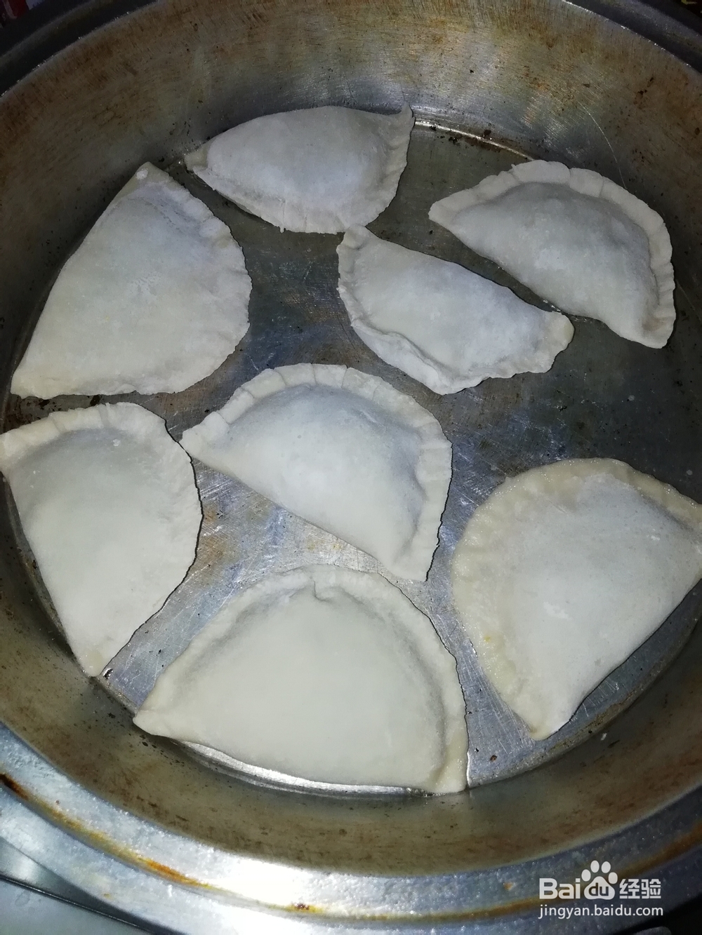 自己做韭菜鸡蛋虾皮合饼海鲜美食