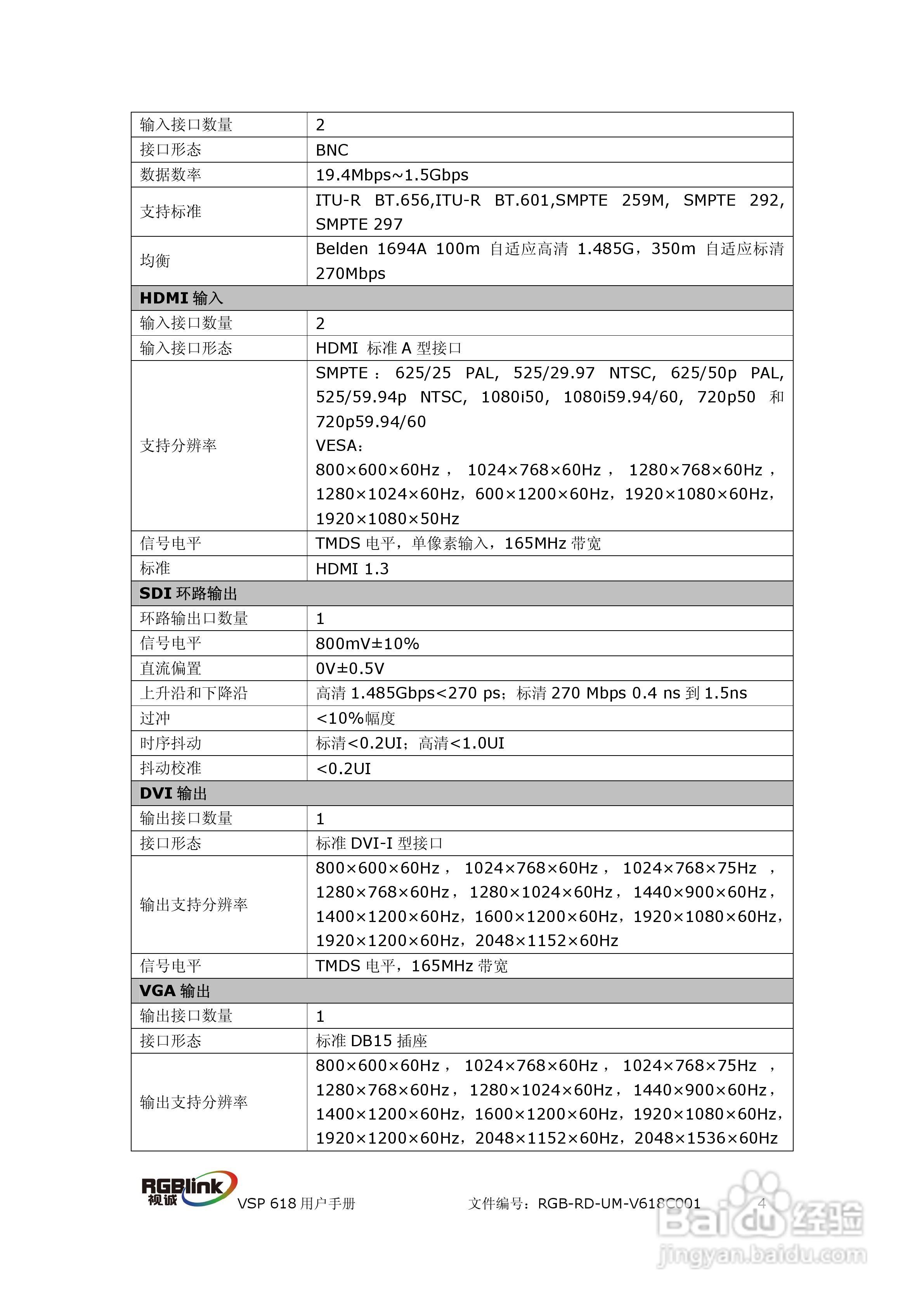 厦门视诚VSP618视频处理器用户手册V1.5:[1]