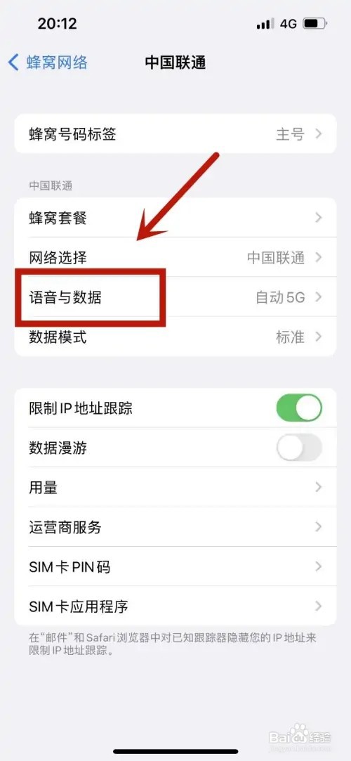 苹果如何打开5g开关