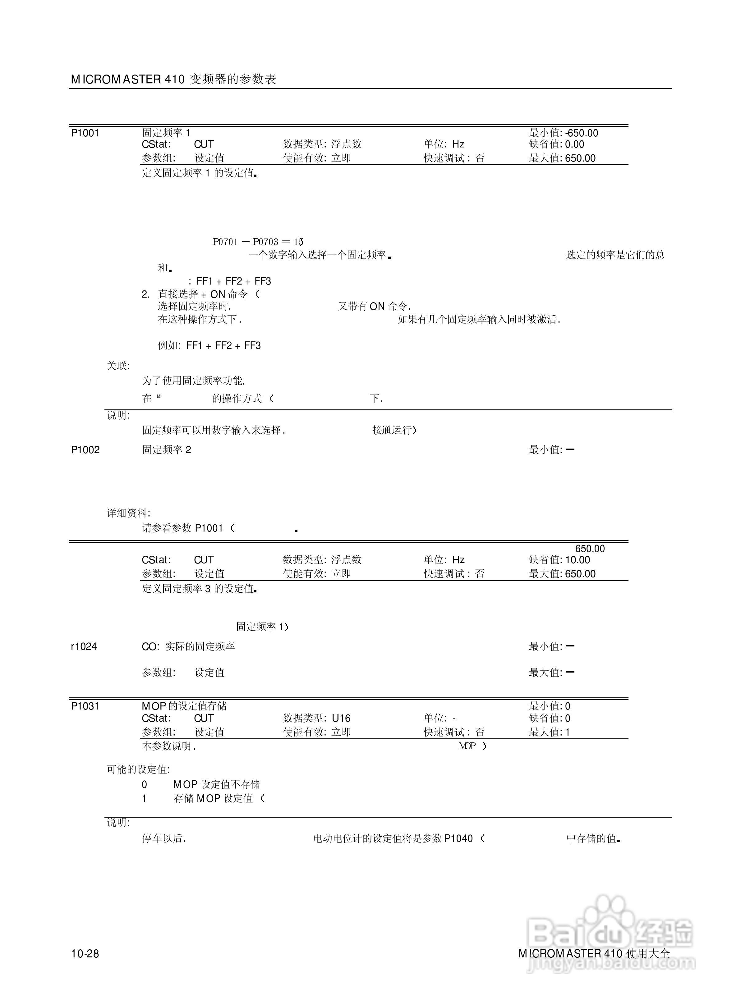 西门子MM410通用型变频器说明书:[11]