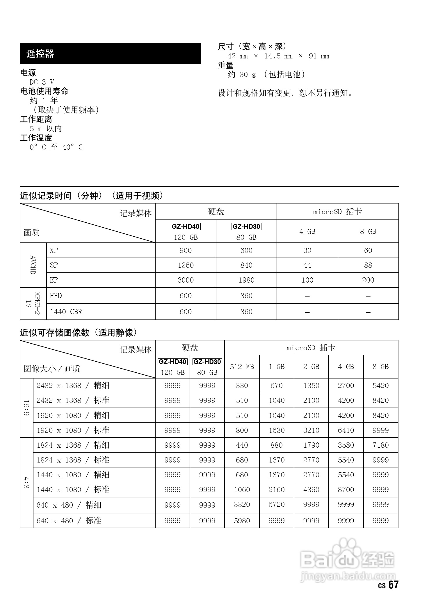 JVC GZ-HD30AC数码摄像机说明书:[7]