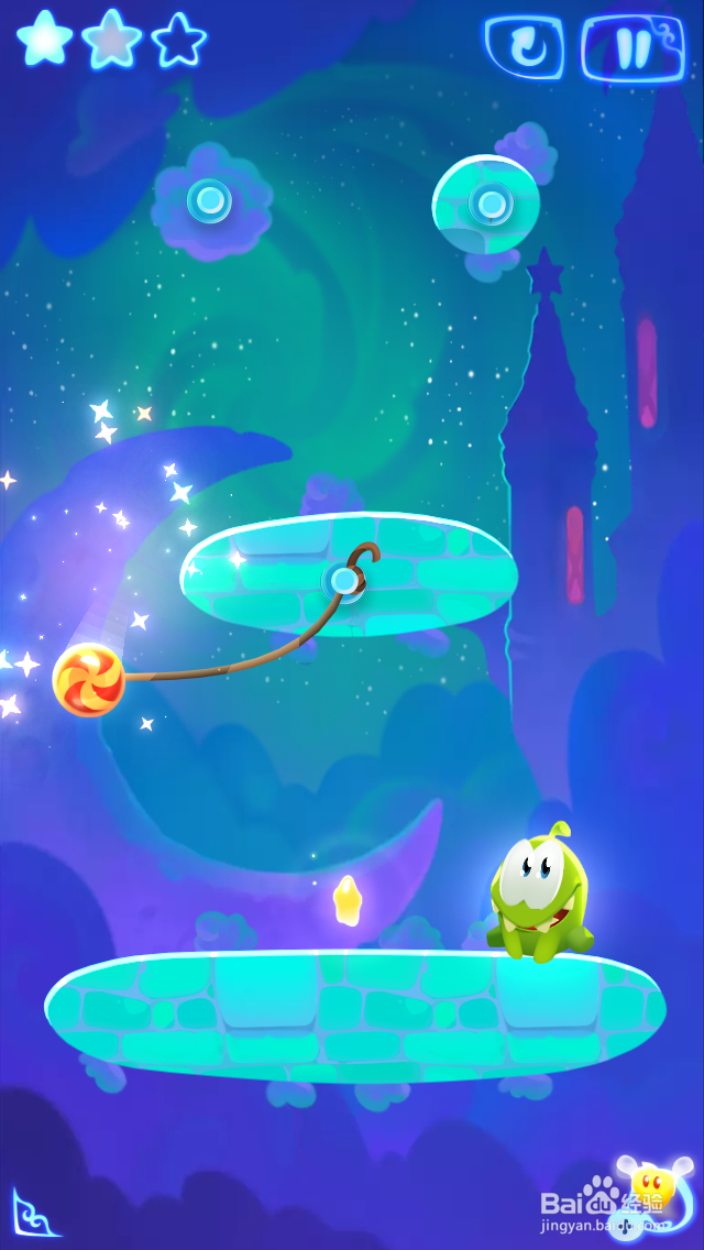 如何通过游戏割绳子1-2关？