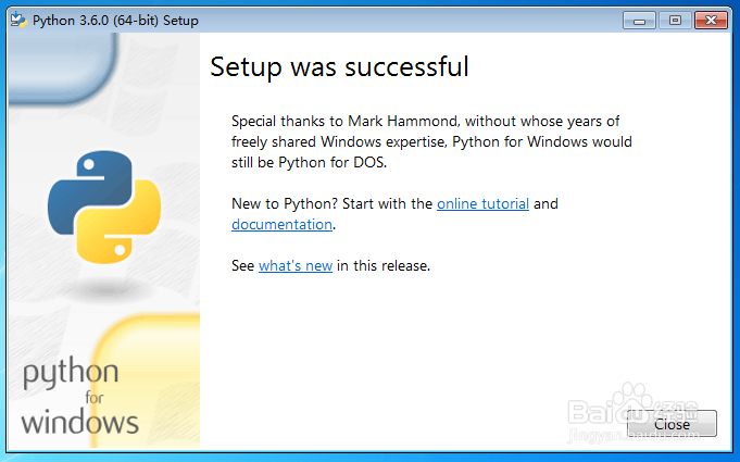 如何在Windows7系统上安装最新的64位Python3.6